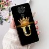 For Xiaomi Redmi Note 9 Case Luxury Crown Letters Transparent Silicone Soft Funda Back Cover For Xiomi Redmi Note 9 Note9 Bumper