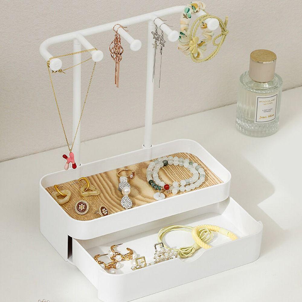 Портативный настольный ящик для хранения Серьги Ожерелья Подвесной держатель Модная подставка для демонстрации ювелирных изделий