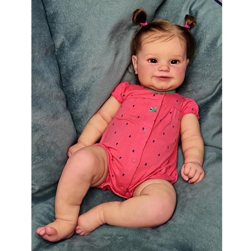 60 см Reborn малышей, популярная милая кукла Мэдди для девочек с ручными волосами, мягкая кукла высокого качества с обнимающимся телом