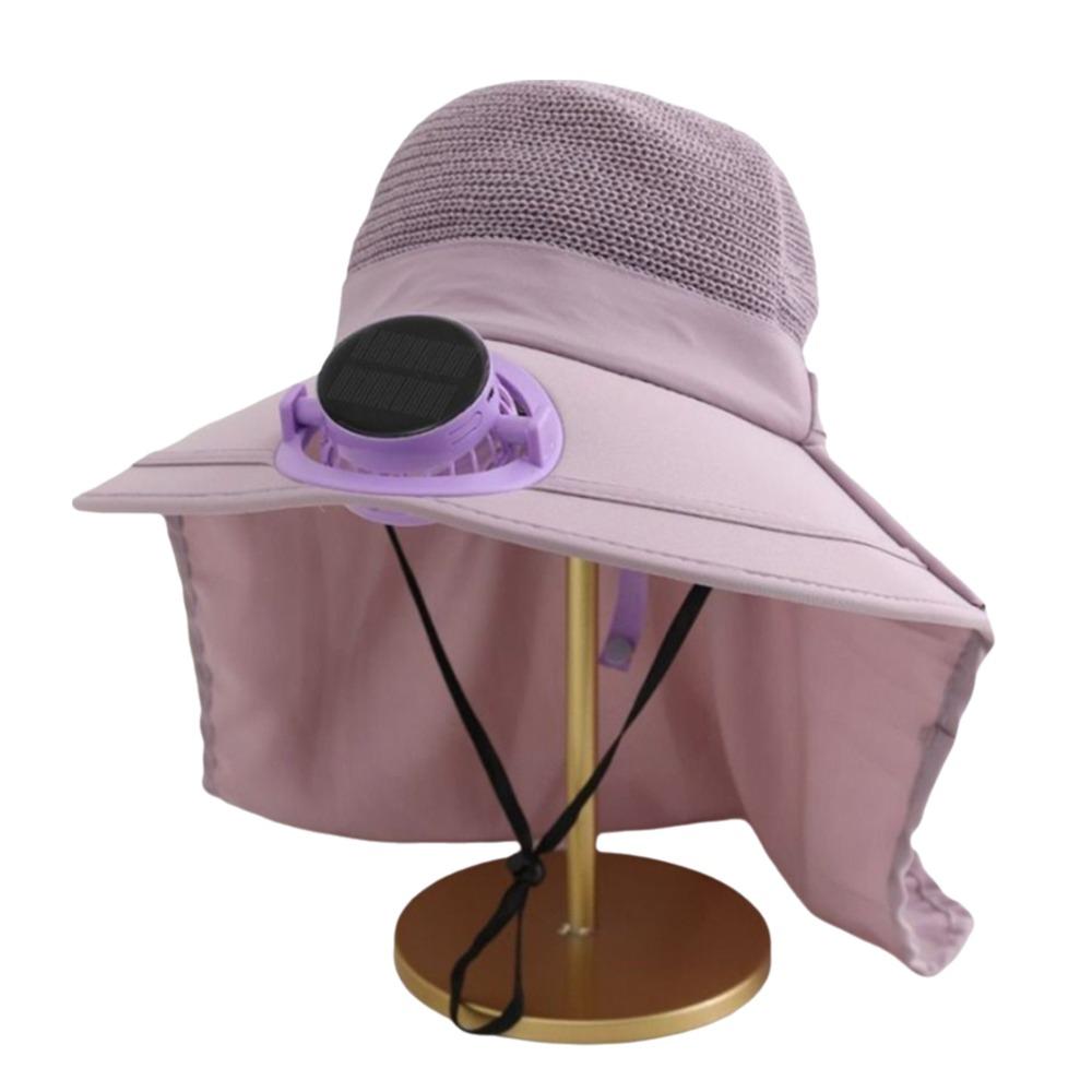 USB Charging Sun Cap Breathable Fisherman Hat Door Fan Solar Fan Cap  Cycling
