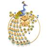 Luxury European Peacock Wall Clock for Living Room Decor, Creative Art Timepiece