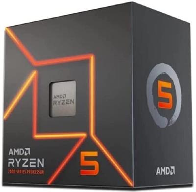 AMD Процессор Ryzen 5 с кулером Wraith Prism 6 ядер 12 потоков 38 МБ 65 Вт Авторизованный дистрибьютор продукт 7600, 3,8 ГГц / 100-100001015BOX