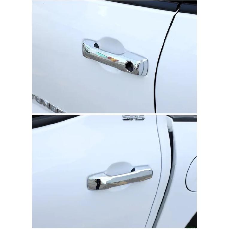 Для Toyota Tundra Sequoia Tacoma 4Runner Глянцевый Черный Углеродное Волокно Хром Накладка на Ручку Двери Автомобиля Стайлинг Автоаксессуары