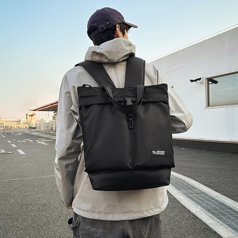 Рюкзак для студентов колледжа для мужчин и женщин, сумка для поездок на работу, однотонная повседневная сумка-тоут, рюкзак из водостойкого нейлона большой вместимости