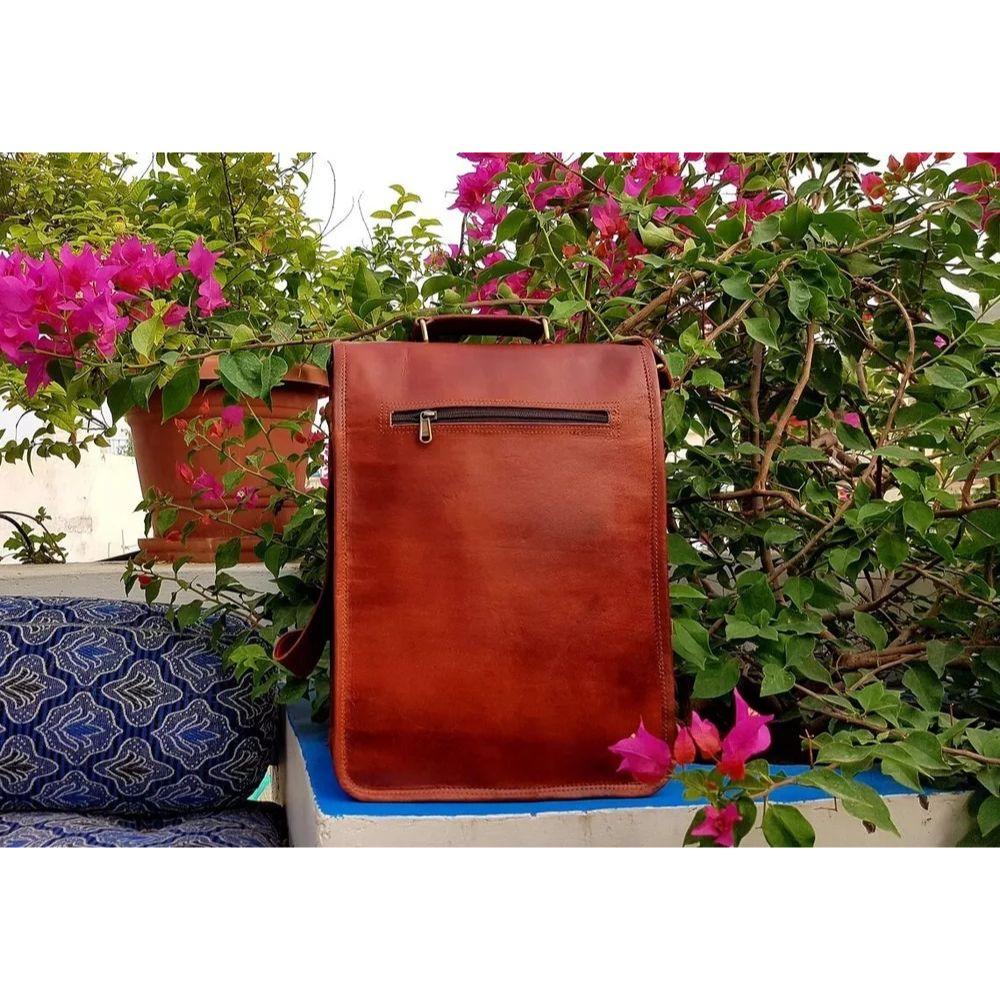 Сумка-мессенджер из натуральной кожи через плечо в деревенском стиле для мужчин