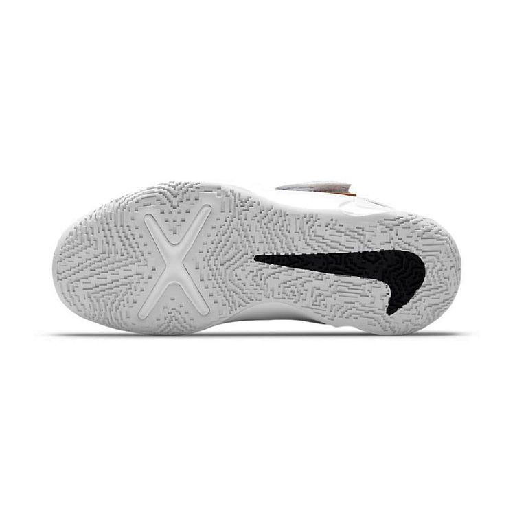 Nike Team Hustle D 10 Flyease Удобные Универсальные Прочные Баскетбольные Кроссовки Мид-топ Детские Кроссовки Белый Черный DD7302-002