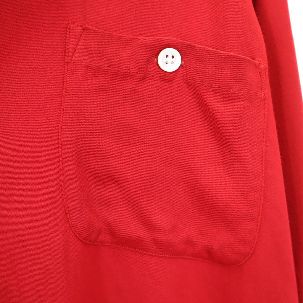 SKIPPER 50-е годы Сделано в США Винтажная рубашка с длинным рукавом и открытым воротником S Красная Мужская Б/У