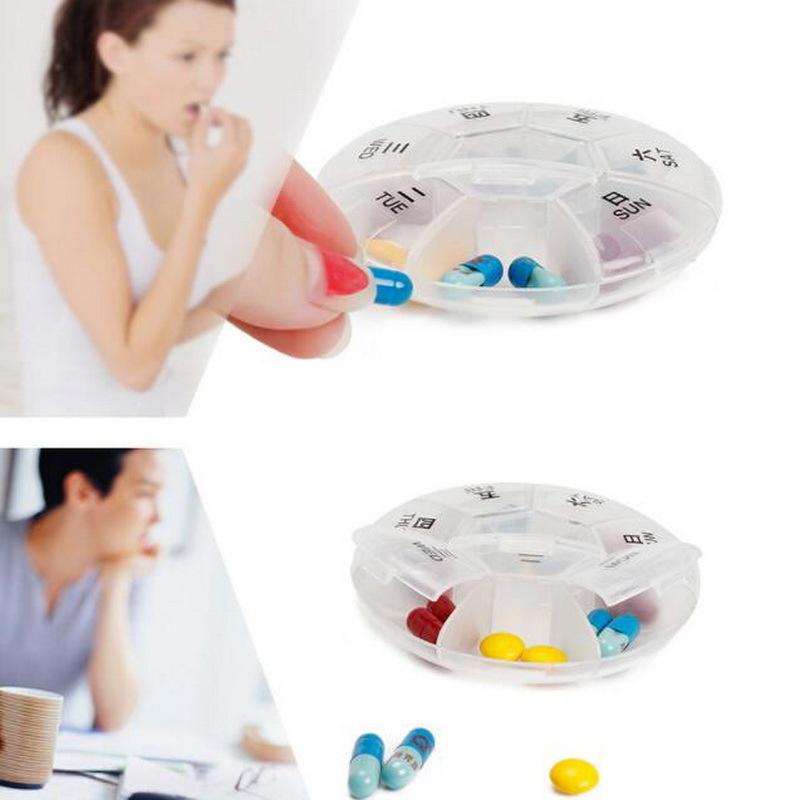 2 шт./лот 7 дней с неделей 7 отделений коробка мини портативный дозатор коробка ювелирные изделия медицина