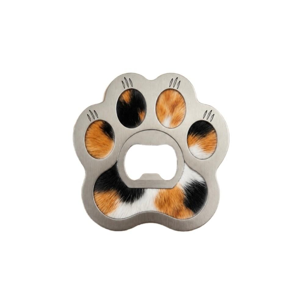 Electroplating Cat Dog Paw Bottle Opener Zinc Zinc Zinc Alloy Magnetic Cap Remover Gift