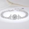 S925 Sterling Silver Bubble Round Moissanite Bracelet New Fashion Versatile Bracelet Anti-Real Diamond Bracelet
