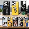 Чехол для телефона Stephen-n C-Curry-y для iPhone17,16,15,14,13,12,11 Plus,Pro Магнитный с Magsafe Беспроводной зарядкой