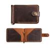 Handmade Money Clip Wallet with Hasp Leather Clips Metal Money Holder Wallet Clip Euro Bill Holder