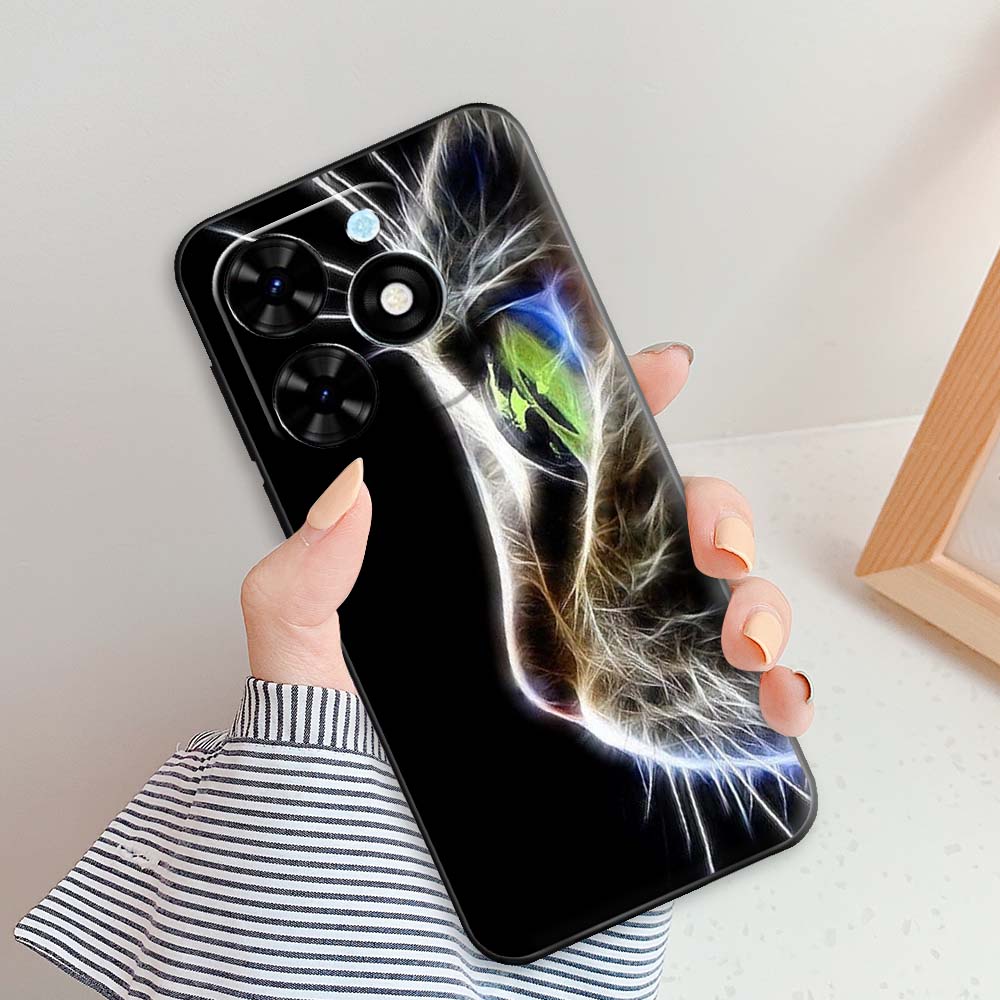 For Tecno Spark GO 2024 Case For Spark GO 2023 Cover Black Edge Soft Silicone Phone Cases For Spark GO 2022 Shell Bumper Funda