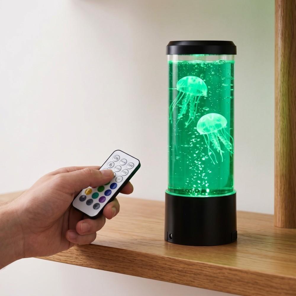 Acrylic LED Jellyfish Night Light 7-Color Changing Jellyfish Lava Lamp  Bedroom