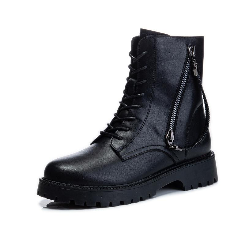 Кожаные ботинки Мартин женские осень и зима 2025 новые британский стиль полусапожки детские на толстой подошве на толстом каблуке повседневные женские ботинки тренд