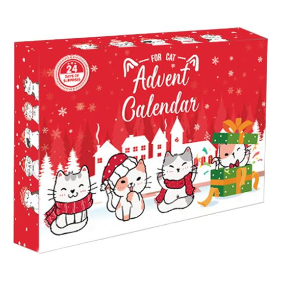 Кошачий Адвент-календарь Кошки Интерактивные Игрушки для Игры Рождественский Календарь Обратного Отсчета с Ассортиментом Кошачьих Игрушек