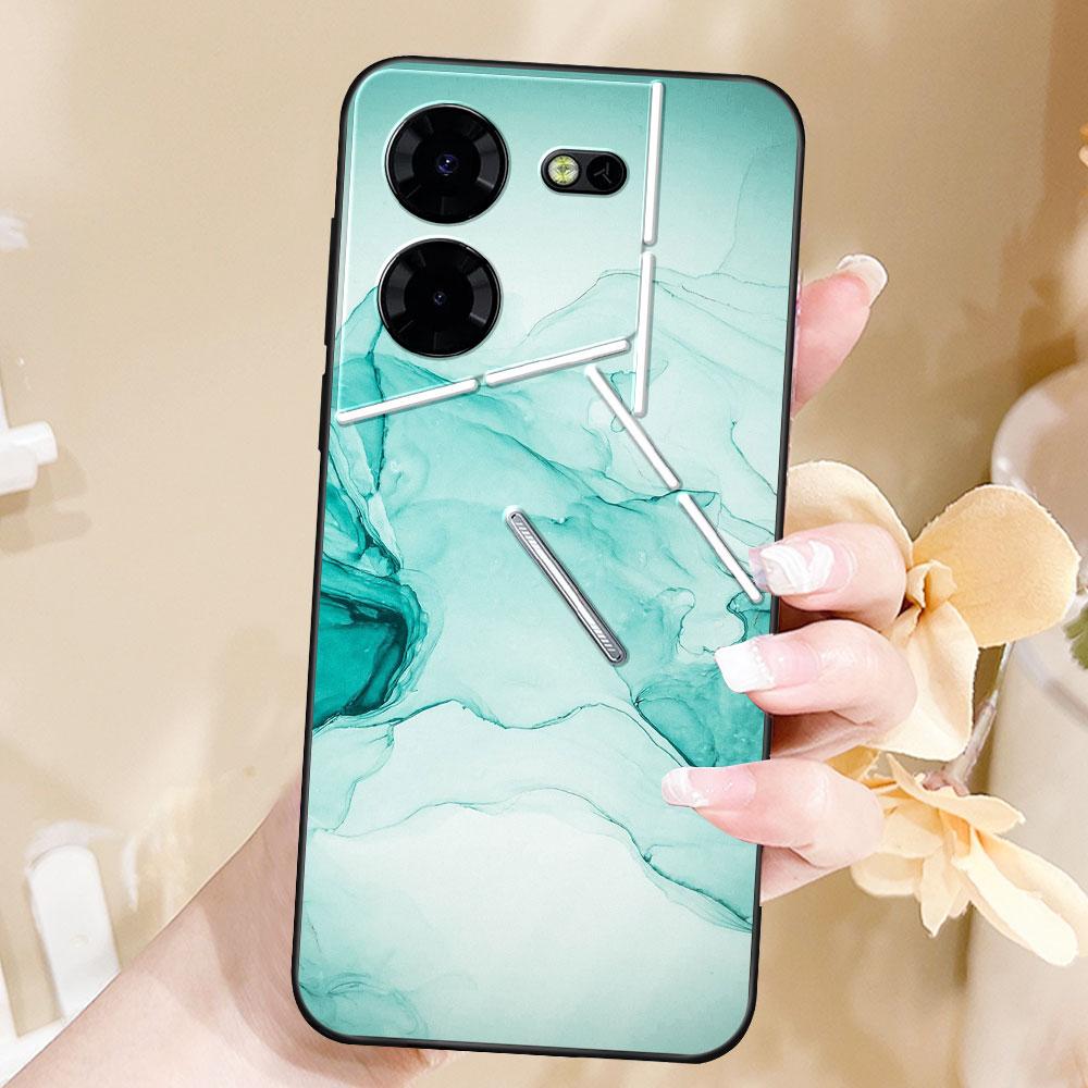Case For Tecno Pova 5 Pro Coque TPU Soft Silicone Fashion Phone Funda For Tecno Pova 5 Cute Bumper Back Cover Cool Capa Marble