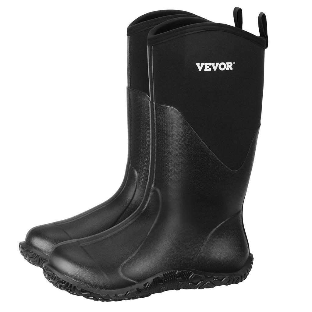 Protective Footwear for Men Neoprene Rubber Work Rain Boots Size 12 US