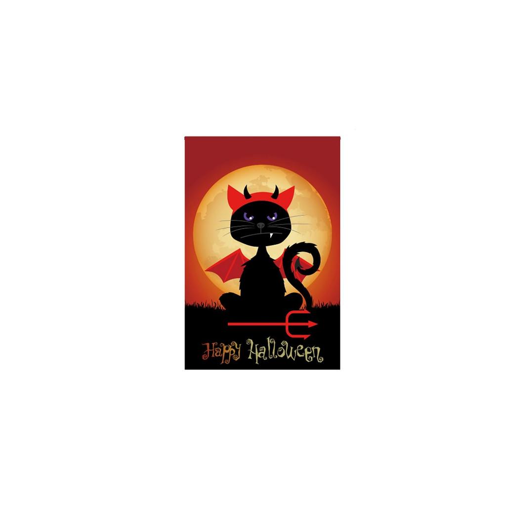 Хэллоуин Добро пожаловать садовый флаг двухсторонний для крытого дворового флага 17.7inx11.8in