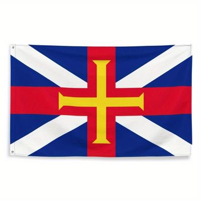 1pc Funny Guernsey Scotland Flag, Easy To Display, Perfect for Holiday Decorations. This Party Flag Is Suitable for Indoor, Outdoor, Study, or Bedroom