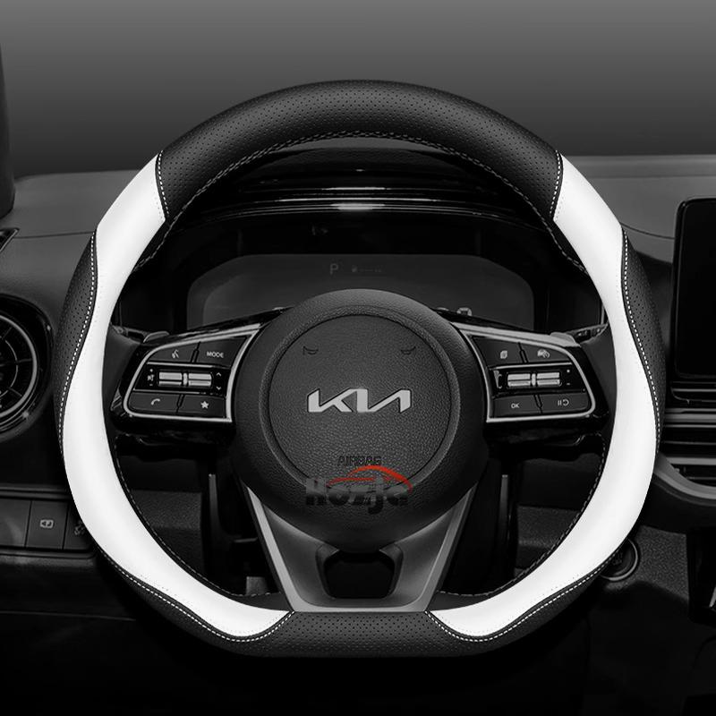 Кожаная накладка на руль автомобиля для Kia Sportage Sorento Niro Picanto K5 K3 K4 Xceed Ev9 Ev3 Ev6 Forte 2011 - 2024 2025 2026