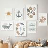 Whales Shark Starfish Shellfish Boat Anchor Wall Art Canvas Painting Nordic Posters And Prints Pictures For Baby Kids Room Decor