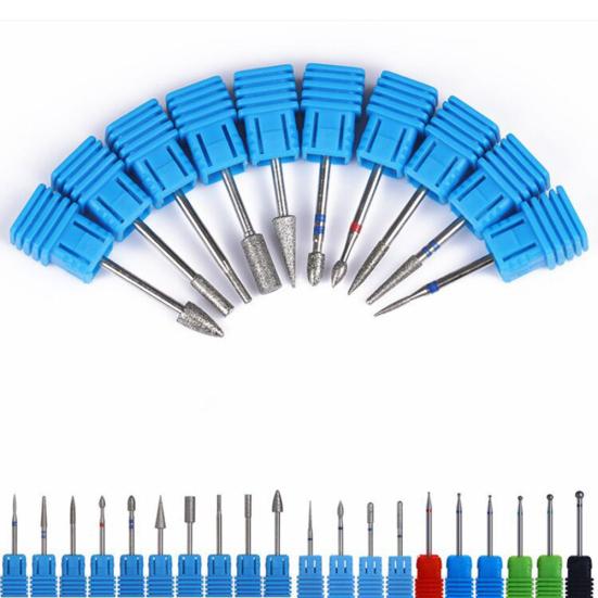 Nail Art Drill Bit Dead Skin Removal Cylinder Ball Needle Head Manicure Tool