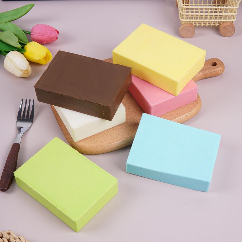 Slow Rebound Milk Brick Squeeze Toy Durable Soft Squishy Sensory Toy for Kids Adults Daily Stress Relief Travel Use