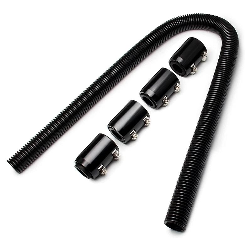 Stainless Steel Flexible Coolant Hose Set For Car Radiator Hose W Cap Clamp Universal Car Parts