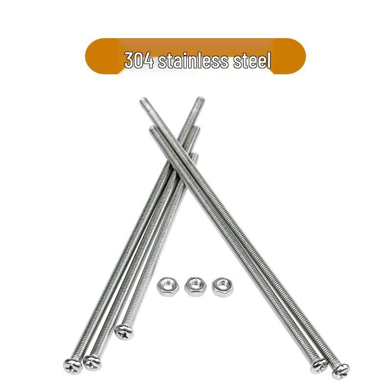 Набор винтов, болтов и гаек из нержавеющей стали M2-M6 с крестообразным шлицем и круглой головкой