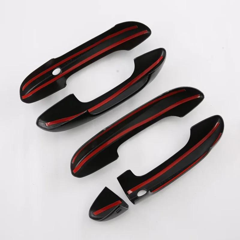 Car Door Handle Cover For MG MG3 Hybrid 2024 2025 ABS Carbon Fiber Black Trim Sticker Protector Styling Auto Accessories
