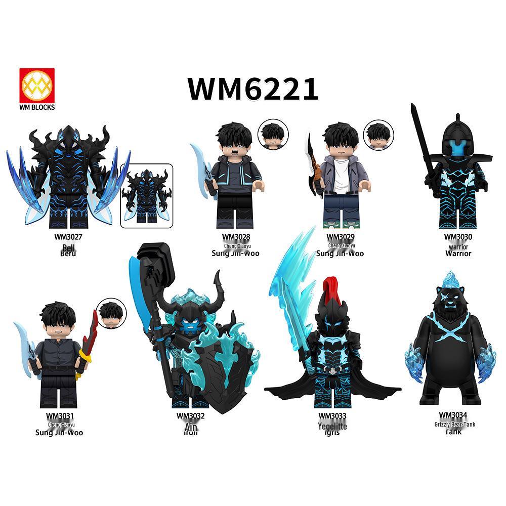 WM6221 Серия Аниме Детские Конструкторы Игрушки, Модели 3027-3034.