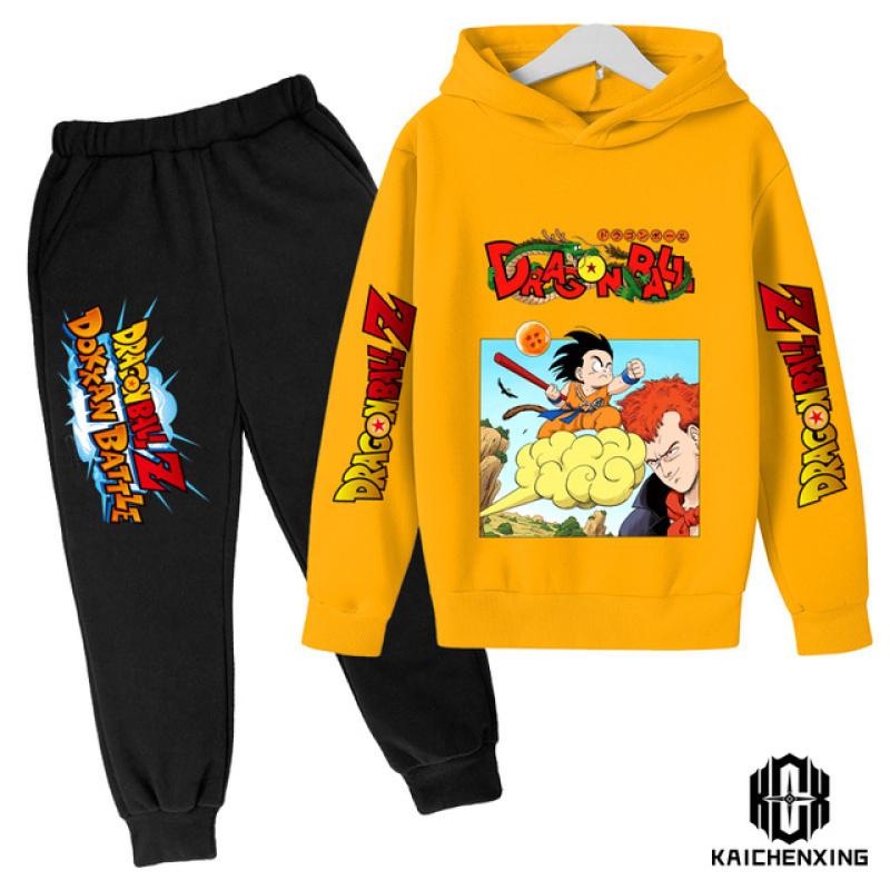 Толстовка с капюшоном в стиле аниме Dragon Ball Z для мальчиков, одежда, детские толстовки, одежда в стиле аниме, толстовка с капюшоном «Гоку», свитшот для девочек, дети от 3 до 14 лет