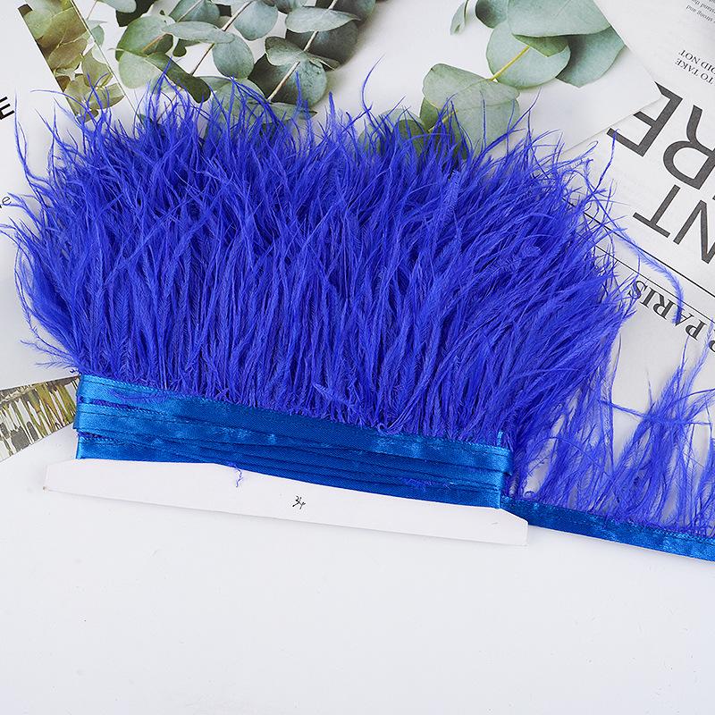 8-10Cm Ostrich Feather Wedding Dress Diy Performance Clothing Accessories Feather Tassel Including Webbing