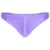 Mens Glossy Low Rise Briefs Solid Color Elastic Waistband Underpants Underwear Swimwear