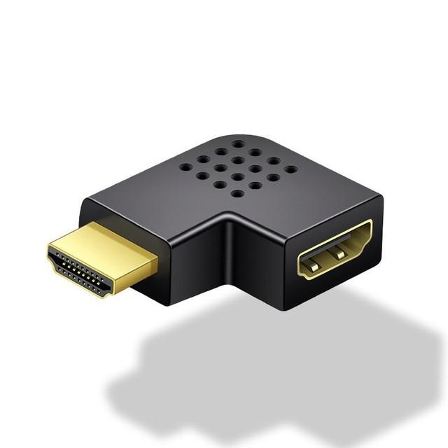 HDMI-совместимый кабель HDMI 90 градусов между мужчинами и женщинами, винтовой кабель для крепления на хост-панели, разъем HDMI-HDMI 1,4 В для удлинителя сплиттера