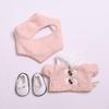 Stuffed Doll Coat Headwear and Shoes DIY Photo Props Costumes for 38cm Dolls Pink