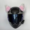 Creative Cute Motorcycle Helmet Plush Cat Ears 1Pair Motocross Helmet Decorate Sticker Accessories Cosplayer Styling As Gift