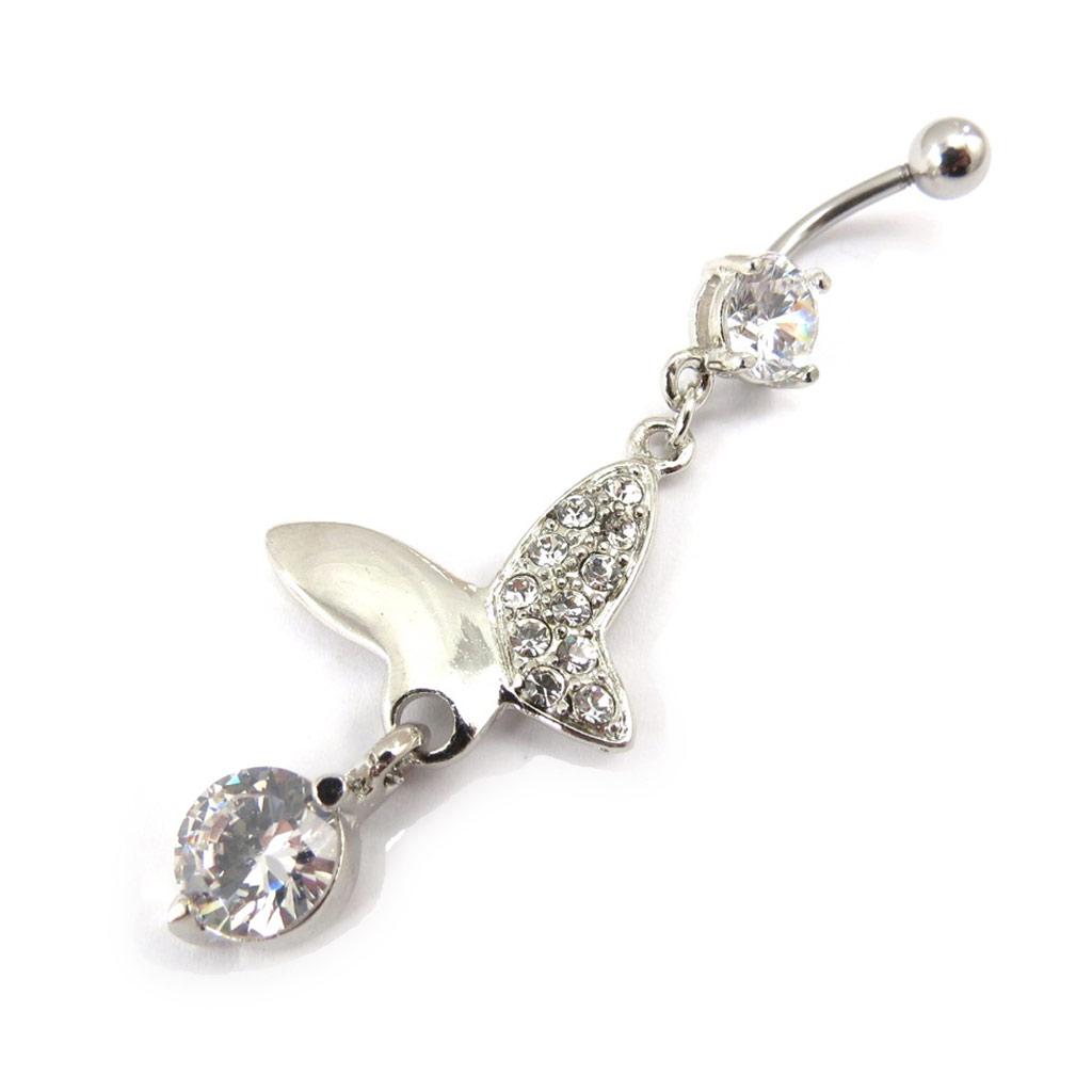 Les Trésors De Lily [E6406] - Пирсинг «Бабочки счастья», белый