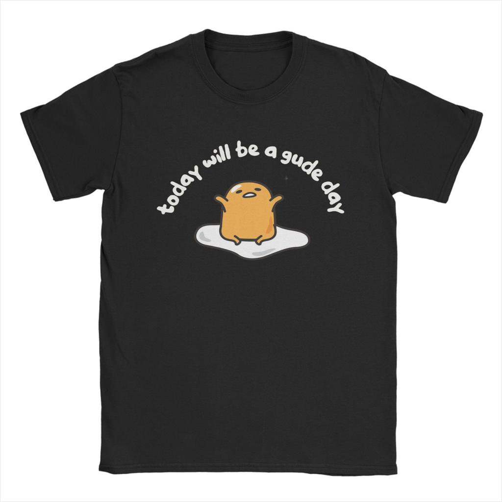 Повседневная футболка Gudetama "Вы заслужили поспать" для мужчин, с круглым вырезом, короткий рукав, хлопковый летний топ