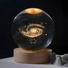 Кристальные предметы интерьера Кристальный шар Ночник 3D свет Космос (галактика)