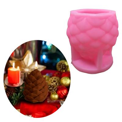 Силиконовые формы для свечей в форме шишки для изготовления свечей, мыла, гипсовых украшений, праздничных подарков, форм для свечей в форме шишки