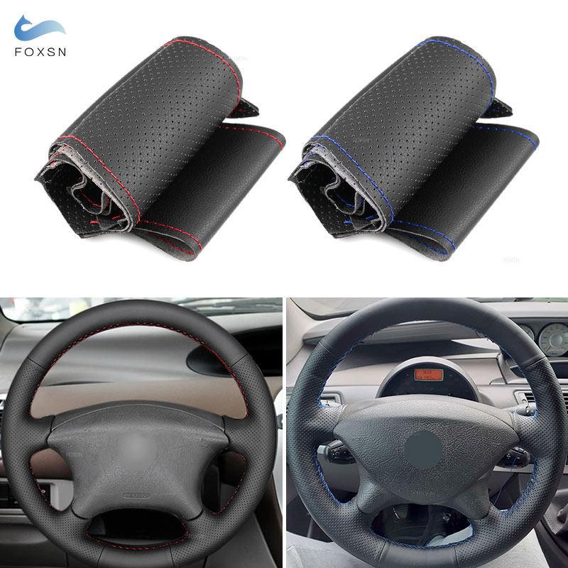 Кожаный чехол на руль автомобиля, сшитый вручную, для Citroen C5 2001-2006 Xsara Picasso Berlingo Peugeot Partner 2003-2008