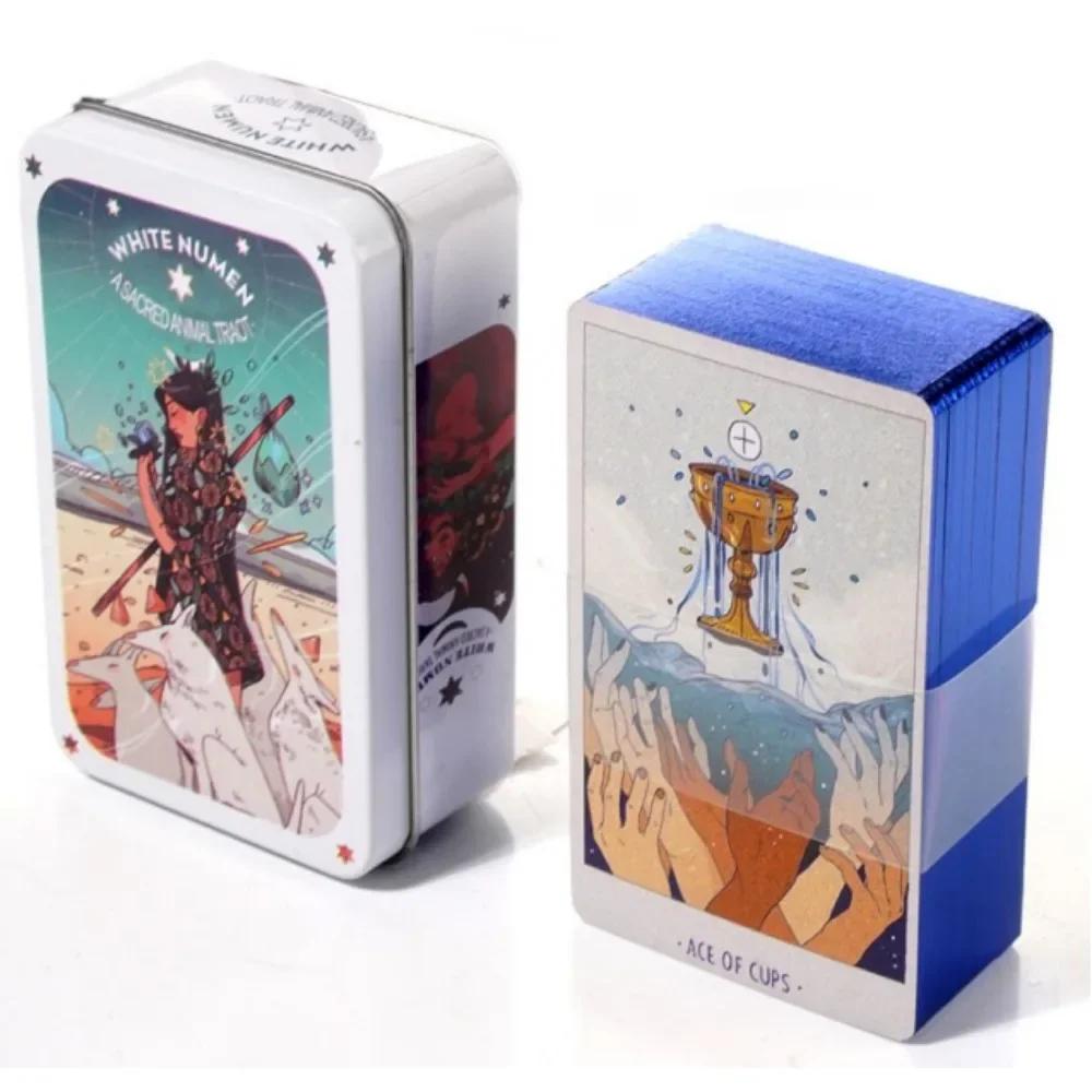 Wondering Spirit Tarot 78pcs In a Tin Metal Box Gold-plated Edge Tarot Cards For Divination Tarot Deck Beautiful Package