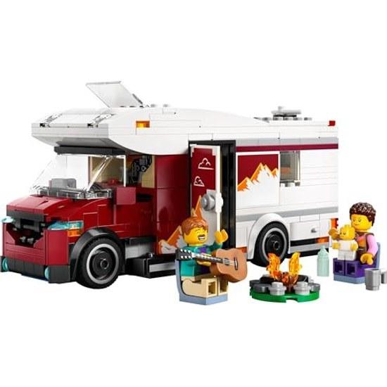 LEGO City Кемпер Праздничная Игрушка Подарок на День Рождения Кубики Обучающий Мальчики Девочки Дети 6 Лет 7 8 9 Транспортное Средство Миниатюра 60454
