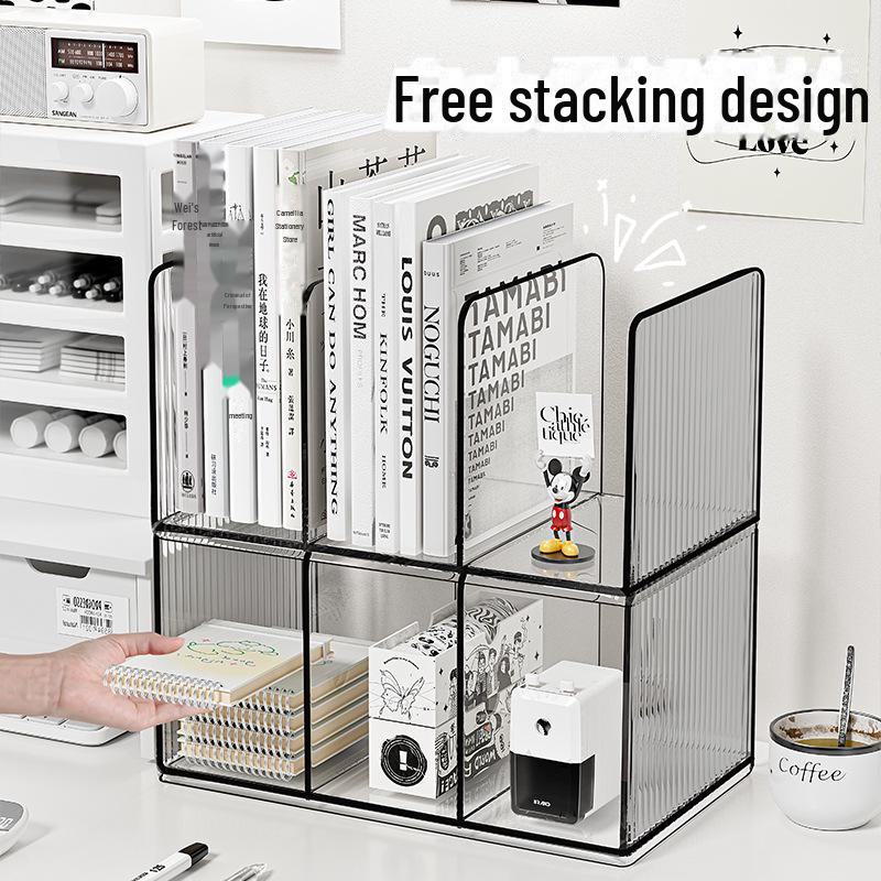 Акриловый настольный держатель для ручек и книжная полка