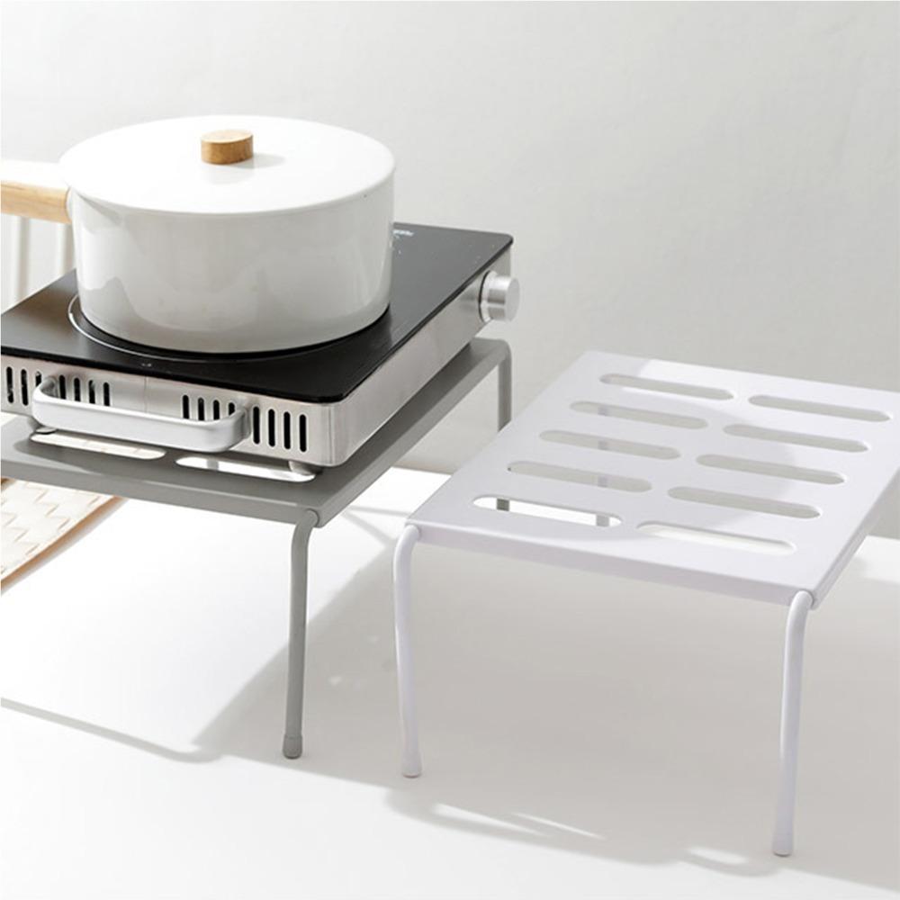White/Gray Stackable Shelf 15.94-26.77inch Kitchen Storage Rack Narrow Shelf For Counter-Tops