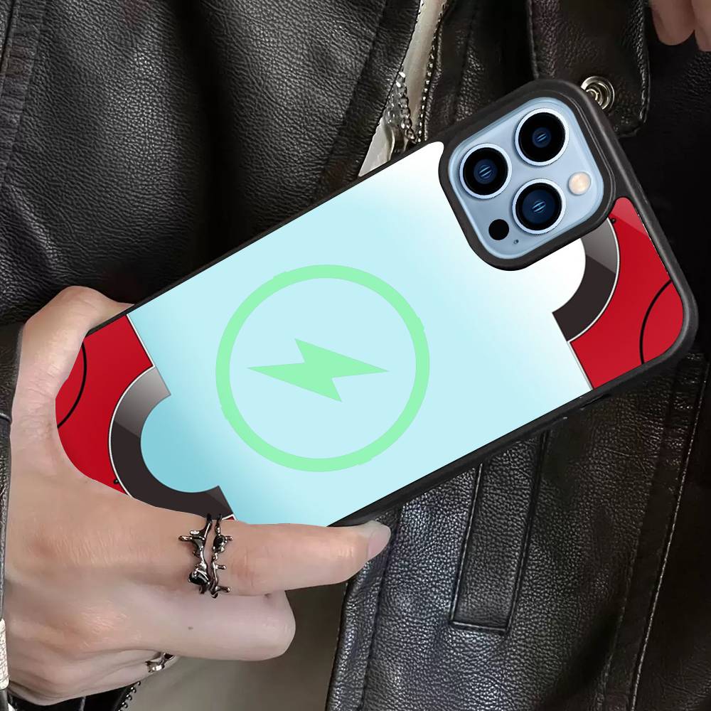 Чехол для телефона Pokedex Alt с магнитной зарядкой для iPhone 17 16 14 13 12 11 15 Pro Max Для Magsafe Беспроводной