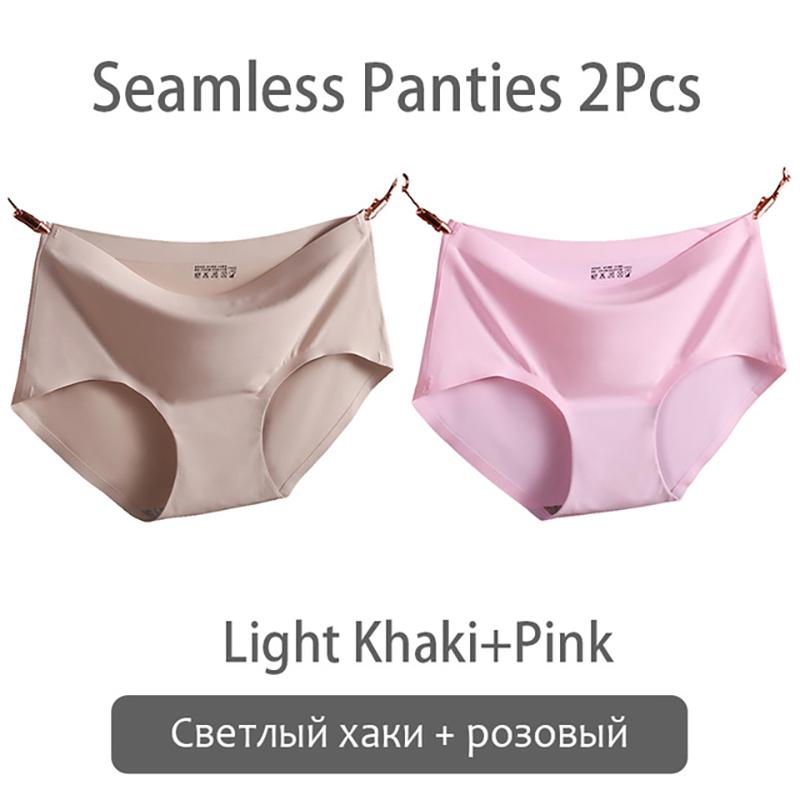 FINETOO Женские трусики из ледяного шелка, мягкие трусики больших размеров, женское нижнее белье, 2 шт./компл., нижнее белье M-2XL