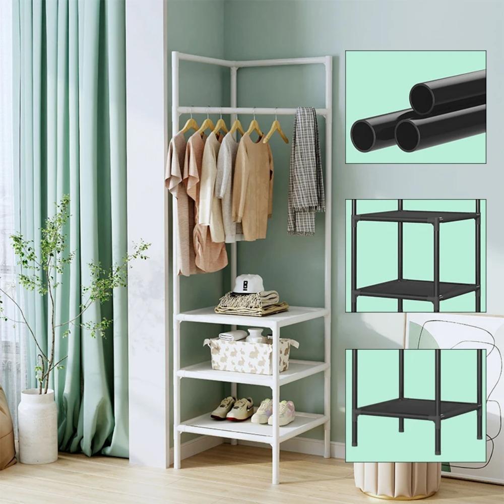Угловая вешалка для одежды и шляп, бытовая, от пола до потолка, спальни, полки для хранения в изголовье кровати, гостиные, вешалки для хранения всякой всячины